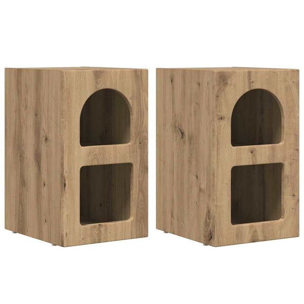 vidaXL Nightstand 2 pcs Artisan Oak 29.5 x 33.5 x 50 cm