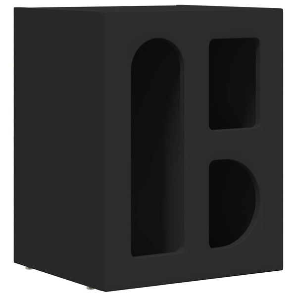 vidaXL Nightstand Black 40 x 35 x 50 cm Engineered Wood