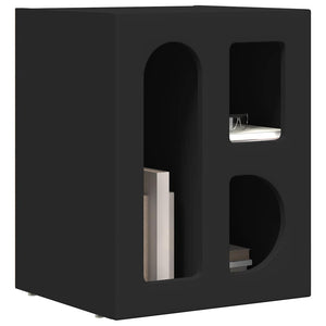 vidaXL Nightstand Black 40 x 35 x 50 cm Engineered Wood