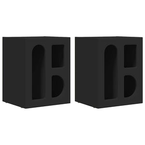 vidaXL Nightstands 2 pcs Black 40 x 35 x 50 cm Engineered Wood