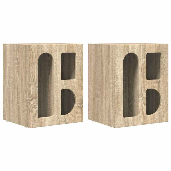 vidaXL Nightstand 2 pcs Sonoma Oak 40 x 35 x 50 cm Engineered Wood
