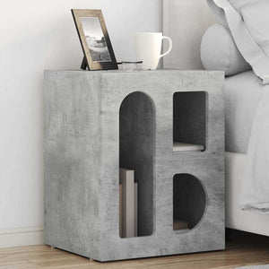 vidaXL Nightstand Concrete Grey 40 x 35 x 50 cm Engineered Wood