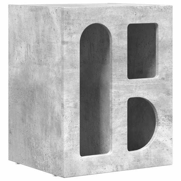 vidaXL Nightstand Concrete Grey 40 x 35 x 50 cm Engineered Wood