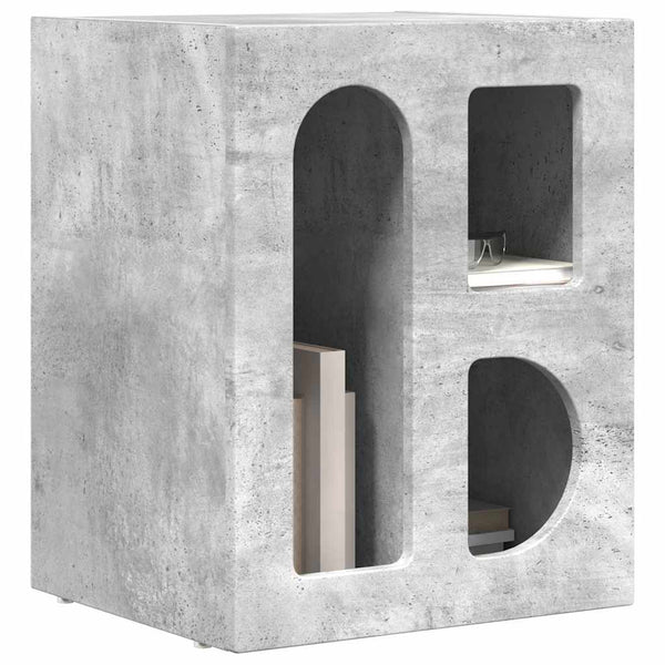vidaXL Nightstand Concrete Grey 40 x 35 x 50 cm Engineered Wood