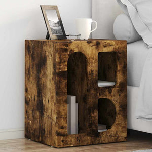 vidaXL Bedside Cabinet 2 pcs Smoked Oak 40 x 35 x 50 cm