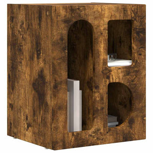 vidaXL Bedside Cabinet 2 pcs Smoked Oak 40 x 35 x 50 cm