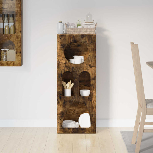 vidaXL Sideboard Smoked Oak 40 x 35 x 100.5 cm Engineered Wood