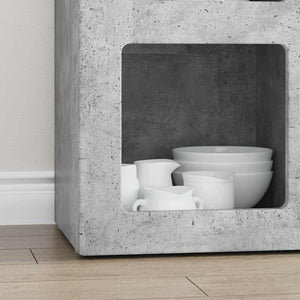 vidaXL Sideboard Concrete Gray 59 x 35 x 80.5 cm Engineered Wood