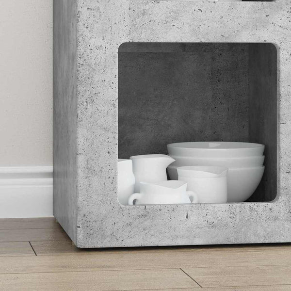 vidaXL Sideboard Concrete Gray 59 x 35 x 80.5 cm Engineered Wood