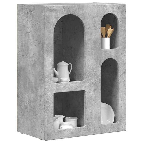 vidaXL Sideboard Concrete Gray 59 x 35 x 80.5 cm Engineered Wood