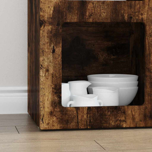 vidaXL Sideboard Smoked Oak 59 x 35 x 80.5 cm Engineered Wood