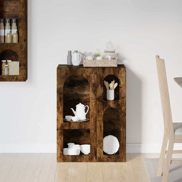 vidaXL Sideboard Smoked Oak 59 x 35 x 80.5 cm Engineered Wood