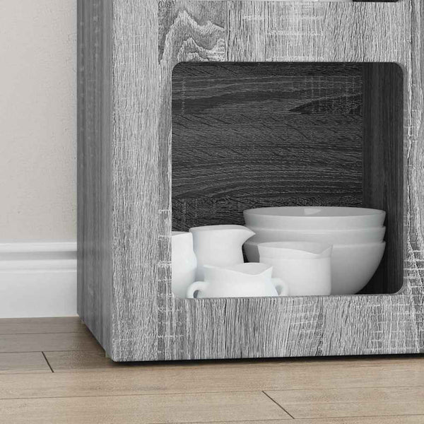 vidaXL Sideboard Sonoma Grey 59 x 35 x 80.5 cm Engineered Wood