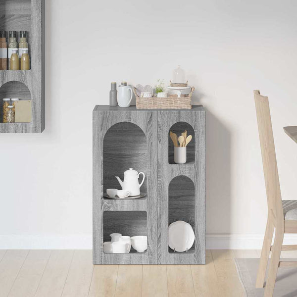 vidaXL Sideboard Sonoma Grey 59 x 35 x 80.5 cm Engineered Wood