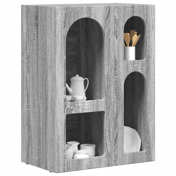 vidaXL Sideboard Sonoma Grey 59 x 35 x 80.5 cm Engineered Wood