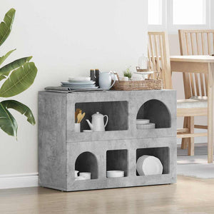 vidaXL Sideboard Concrete Gray 80.5 x 35 x 59 cm Engineered Wood