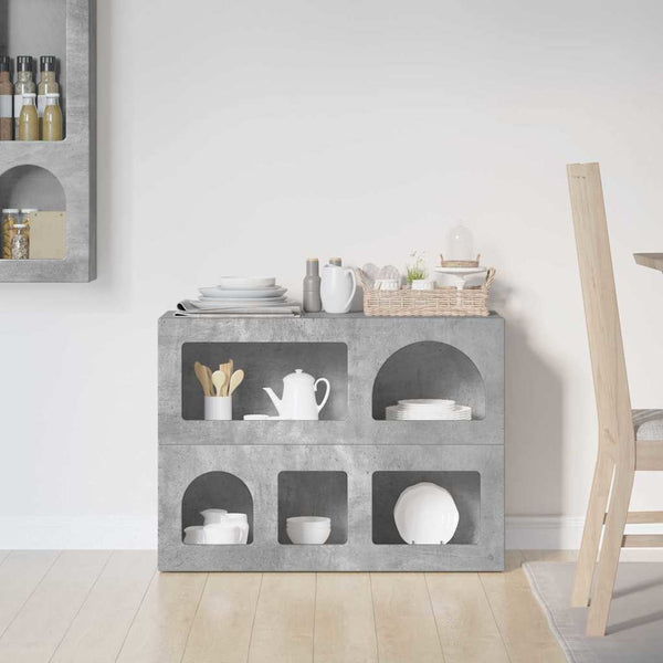 vidaXL Sideboard Concrete Gray 80.5 x 35 x 59 cm Engineered Wood