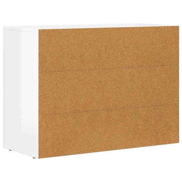 vidaXL Sideboard High Gloss White 80.5 x 35 x 59 cm Engineered Wood