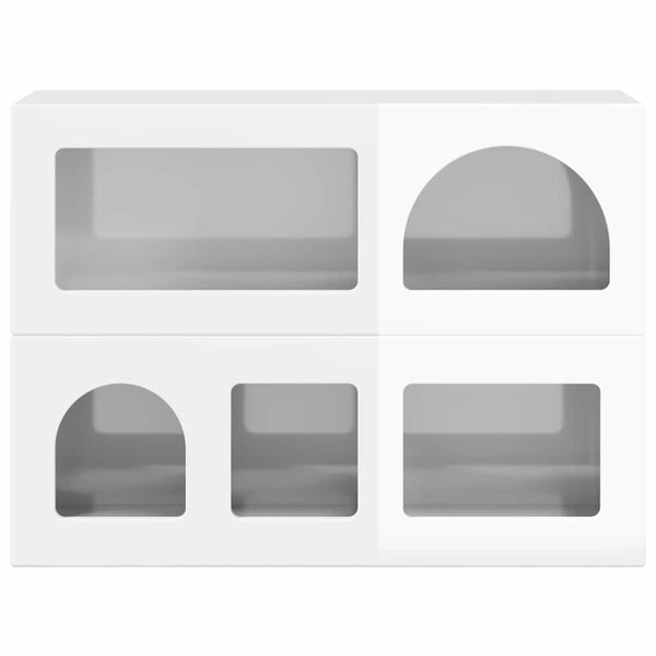 vidaXL Sideboard High Gloss White 80.5 x 35 x 59 cm Engineered Wood