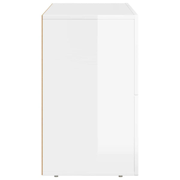 vidaXL Sideboard High Gloss White 80.5 x 35 x 59 cm Engineered Wood