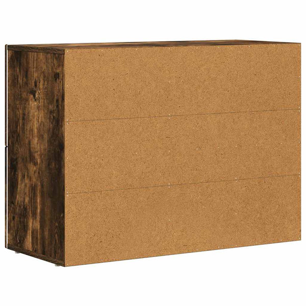 vidaXL Sideboard Smoked Oak 80.5 x 35 x 59 cm Engineered Wood