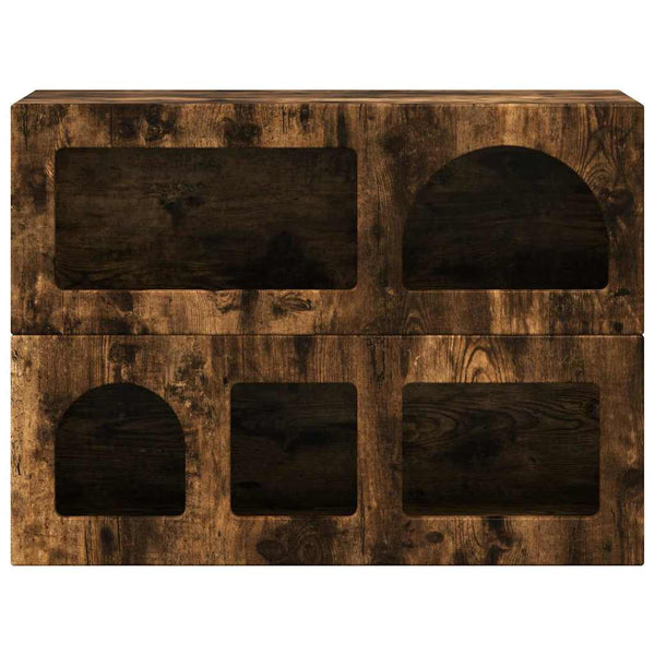 vidaXL Sideboard Smoked Oak 80.5 x 35 x 59 cm Engineered Wood