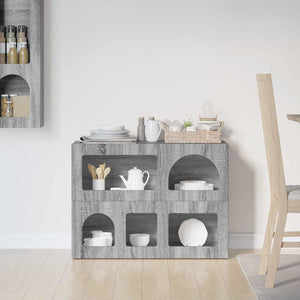 vidaXL Sideboard Grey Sonoma 80.5x35x59 cm Engineered Wood