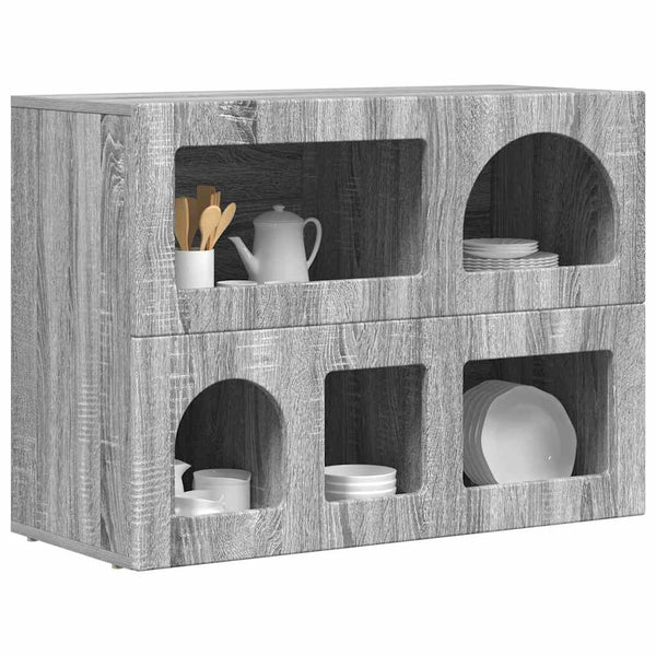 vidaXL Sideboard Grey Sonoma 80.5x35x59 cm Engineered Wood