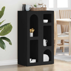 vidaXL Sideboard Black 59 x 35 x 100.5 cm Engineered Wood