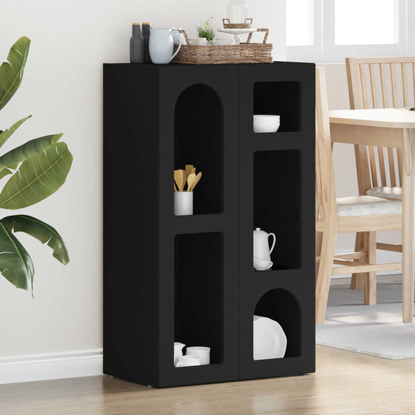 vidaXL Sideboard Black 59 x 35 x 100.5 cm Engineered Wood