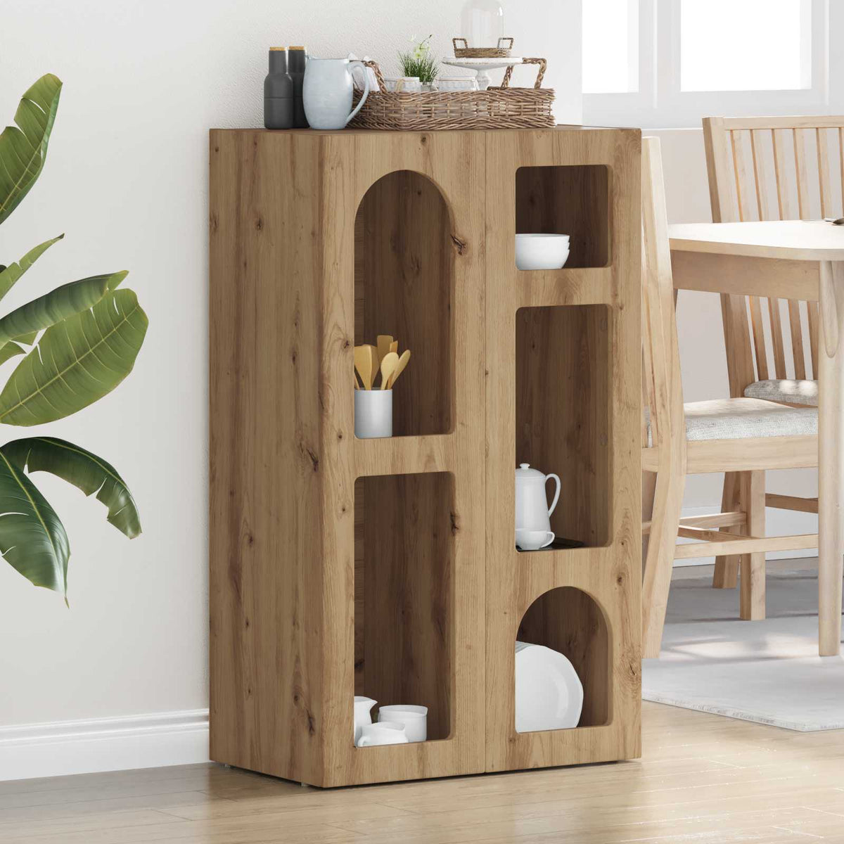 vidaXL Sideboard Artisan Oak 59 x 35 x 100.5 cm Engineered Wood