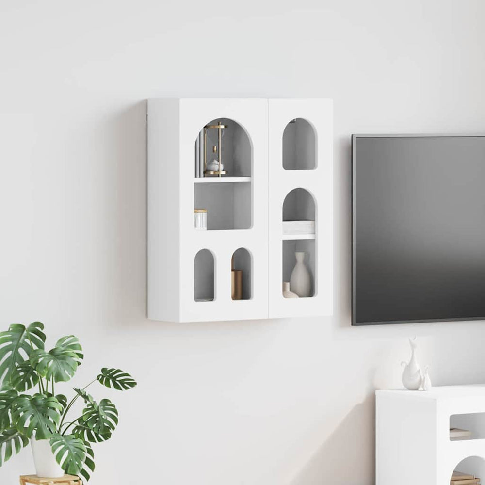 vidaXL Wall Cabinet with Shelf White 59 x 20 x 71.5 cm Engineered Wood