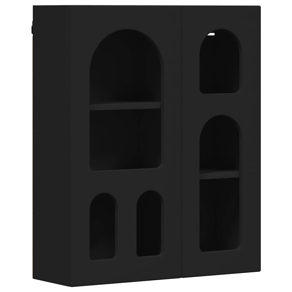 vidaXL Wall Cabinet with Shelf Black 59 x 20 x 71.5 cm Engineered Wood
