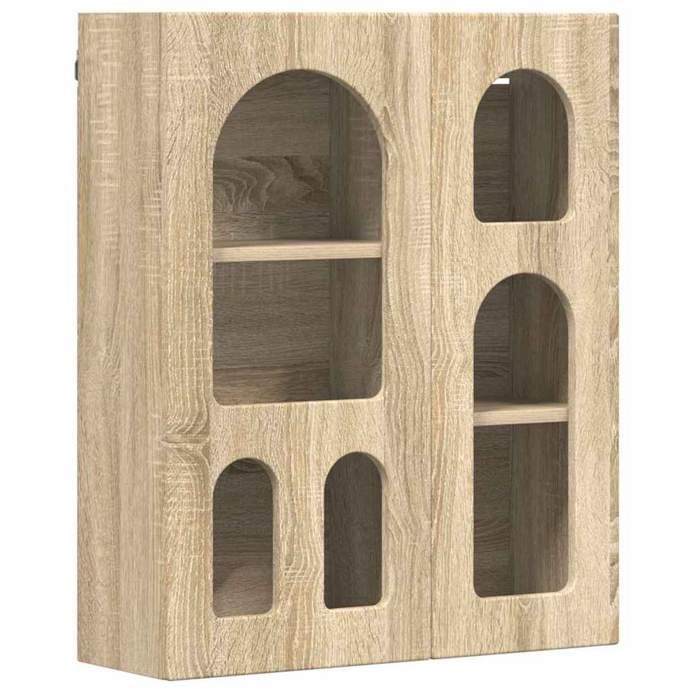 vidaXL Wall Cabinet Sonoma Oak 59 x 20 x 71.5 cm Engineered Wood
