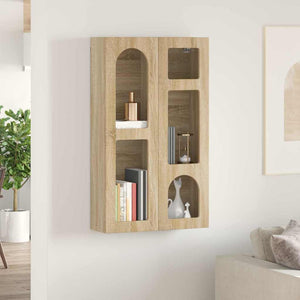 vidaXL Wall Cabinet Sonoma Oak 59 x 20 x 100 cm Engineered Wood
