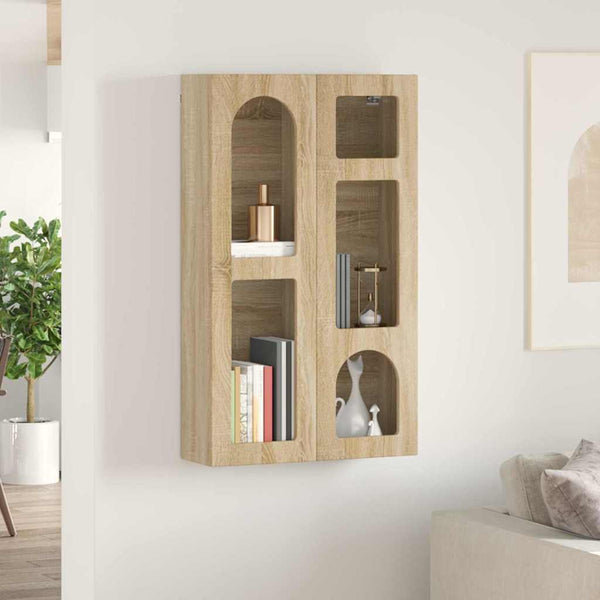 vidaXL Wall Cabinet Sonoma Oak 59 x 20 x 100 cm Engineered Wood