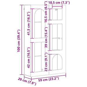 vidaXL Wall Cabinet Sonoma Oak 59 x 20 x 100 cm Engineered Wood