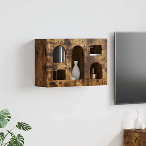 vidaXL Wall Cabinet Smoked Oak 60 x 20 x 40 cm Engineered Wood