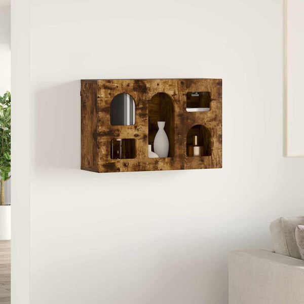 vidaXL Wall Cabinet Smoked Oak 60 x 20 x 40 cm Engineered Wood