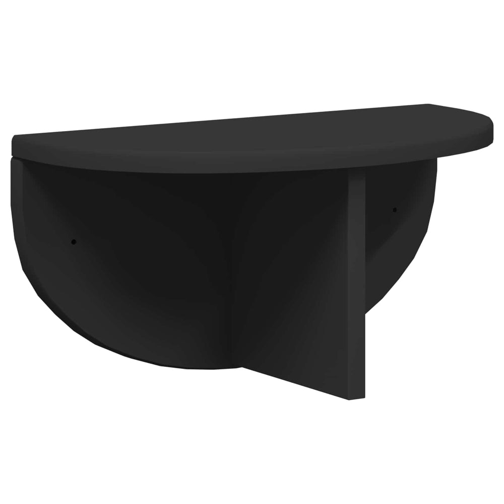 vidaXL Wall Shelf Wall Mounted Black 38 x 19 x 19 cm Engineered Wood