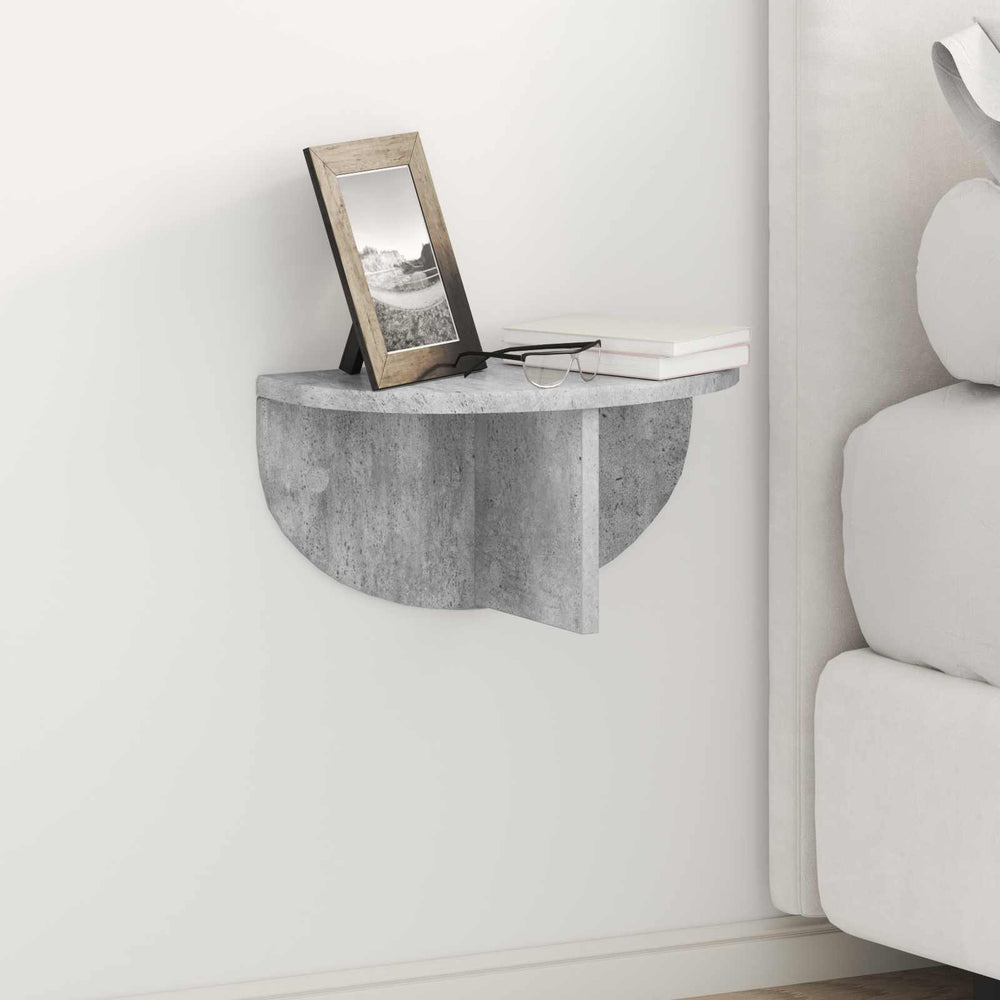 vidaXL Wall Shelf Wall Mounted Concrete Grey 38 x 19 x 19 cm Engineered Wood