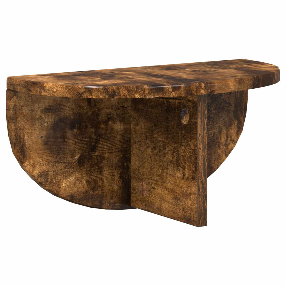 vidaXL Wall Shelf Smoked Oak 38 x 19 x 19 cm Engineered Wood
