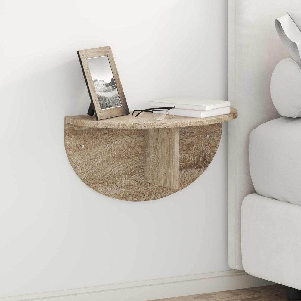 vidaXL Wall Shelf 2 pcs Sonoma Oak 48 x 24 x 24 cm Engineered Wood
