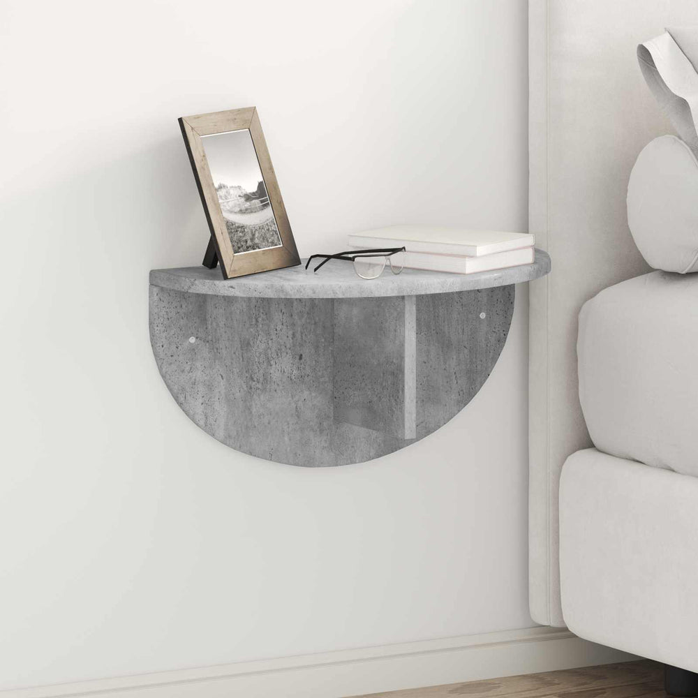 vidaXL Wall Shelf Wall-Mounted Concrete Gray 48 x 24 x 24 cm Engineered Wood