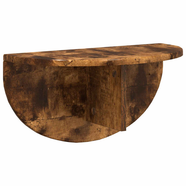 vidaXL Wall Shelf Smoked Oak 48 x 24 x 24 cm Engineered Wood