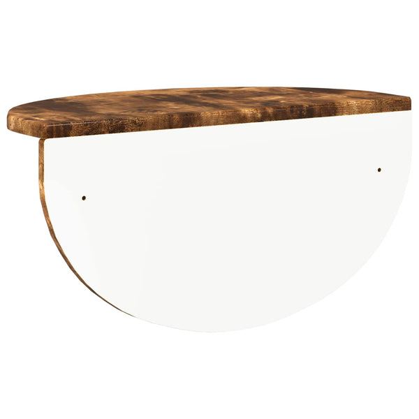 vidaXL Wall Shelf Smoked Oak 48 x 24 x 24 cm Engineered Wood