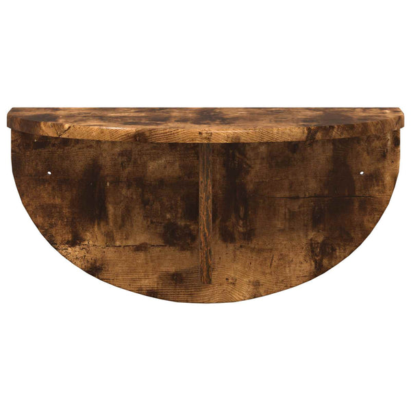 vidaXL Wall Shelf Smoked Oak 48 x 24 x 24 cm Engineered Wood
