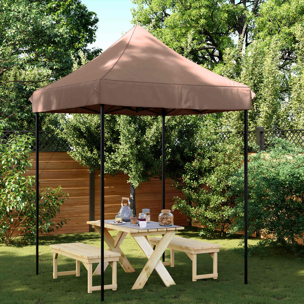 vidaXL Party Tent Brown 200 x 200 x 306 cm Oxford Fabric