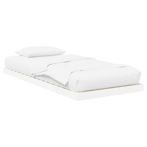 vidaXL Floor Bed Frame White 75 x 190 cm Engineered Wood