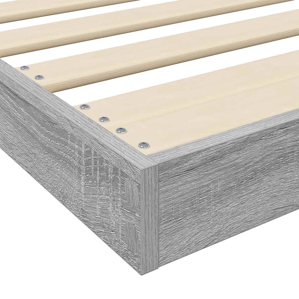 vidaXL Floor Bed Frame Sonoma 75 x 190 cm Engineered Wood